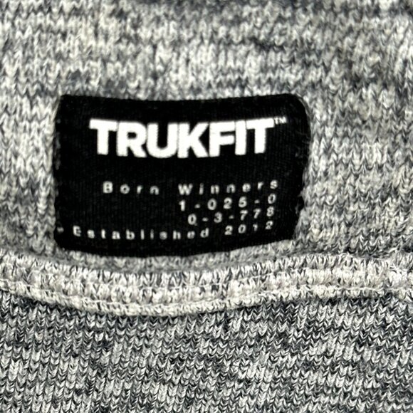 Trukfit Pullover Sweater Mens Size Large Gray Crew Neck Spell-out Sweatshirt - Picture 5 of 9